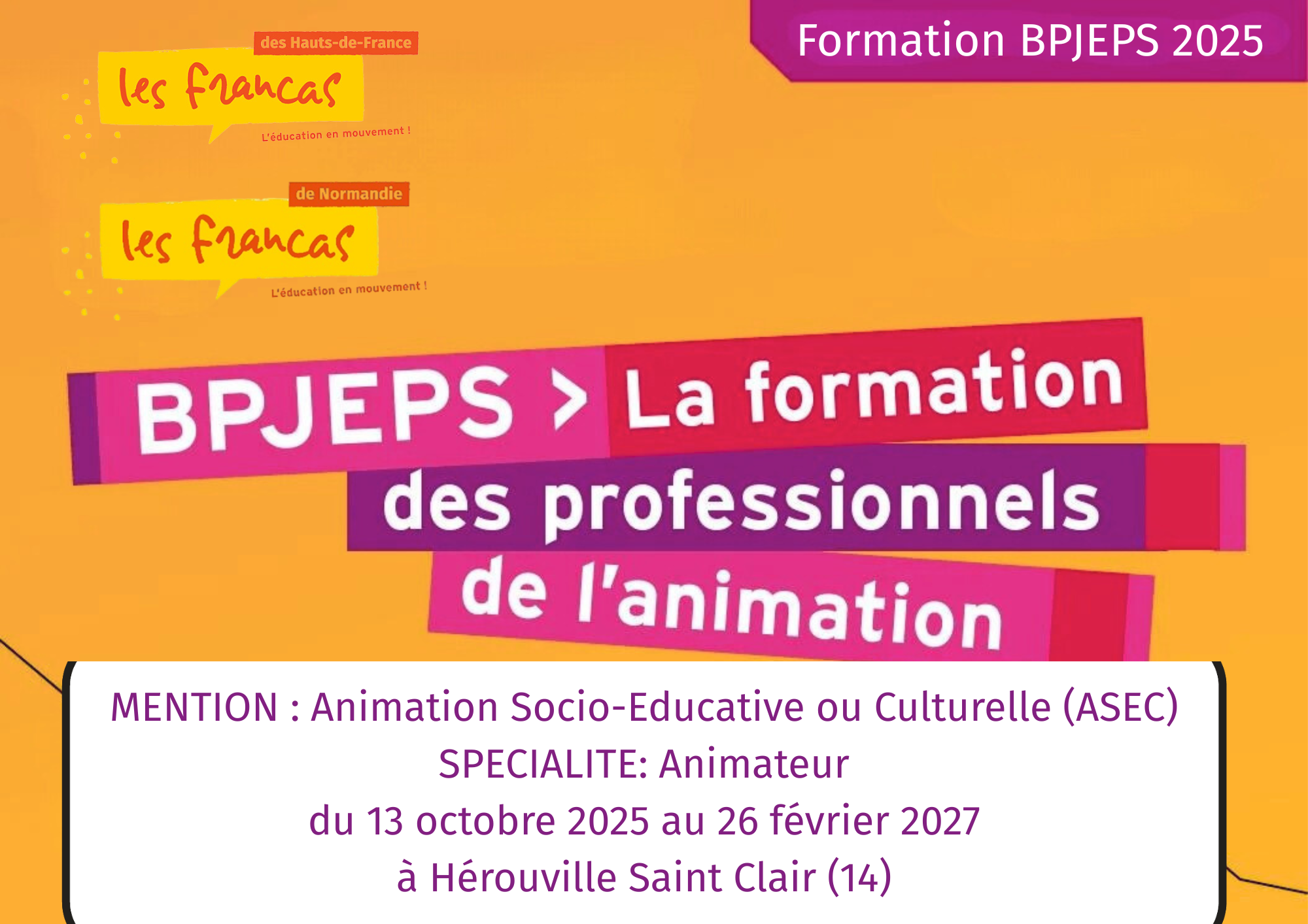 BPJEPS ASEC (Calvados > Normandie)